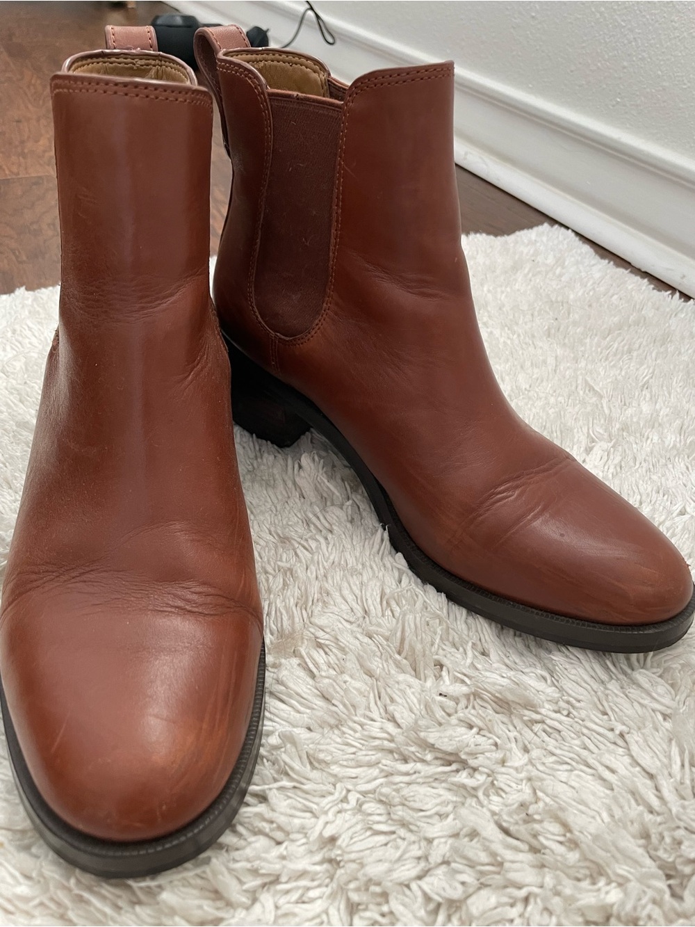 Coach Chestnut Leather Chelsea Booties